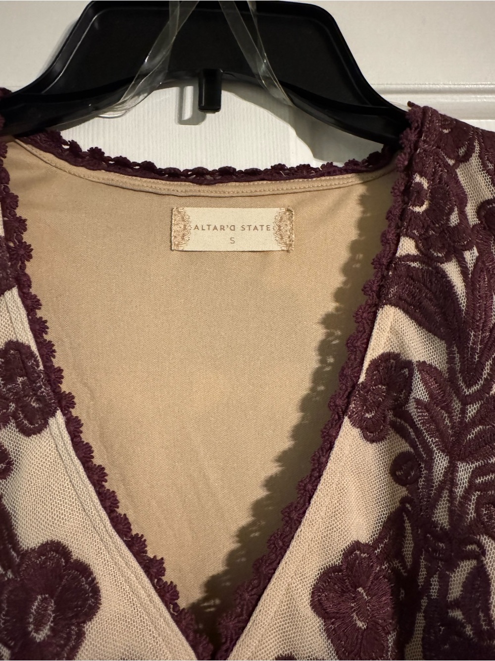 Altar'd State White Maxi Dress with Rust Floral Embroidery - Picture 5 of 8